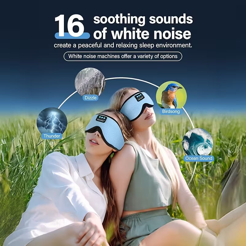 3D Music Sleep Mask | White Noise Sleep Headphones with 16 White Noise Options