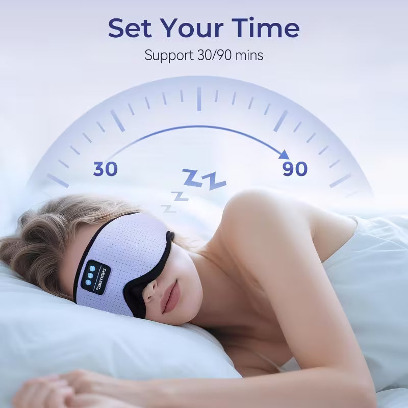 3D Music Sleep Mask | White Noise Sleep Headphones with 16 White Noise Options