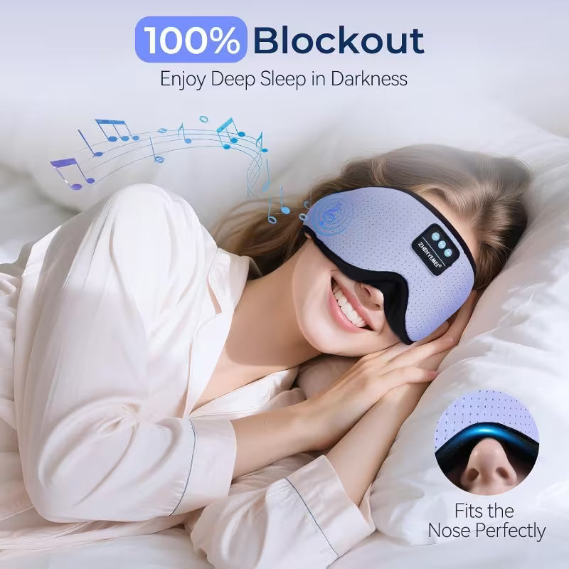 3D Music Sleep Mask | White Noise Sleep Headphones with 16 White Noise Options